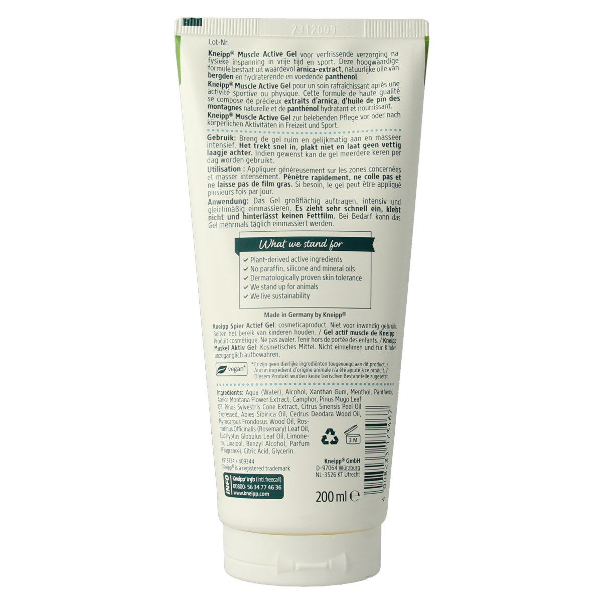 Kneipp Arnica muscle active gel 200.00 Milliliter