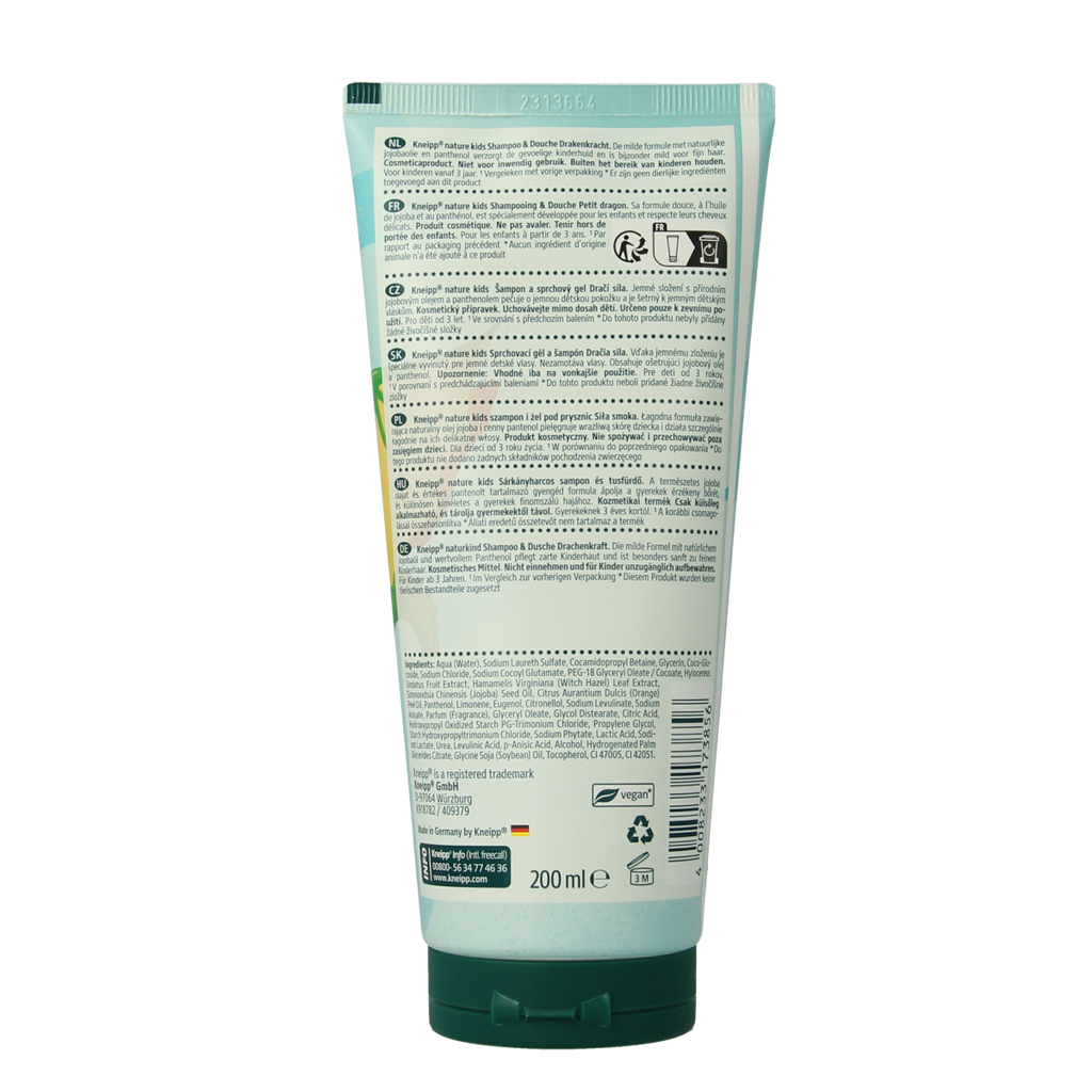 Kneipp Kids shampoo/douche drakenkracht 200.00 Milliliter