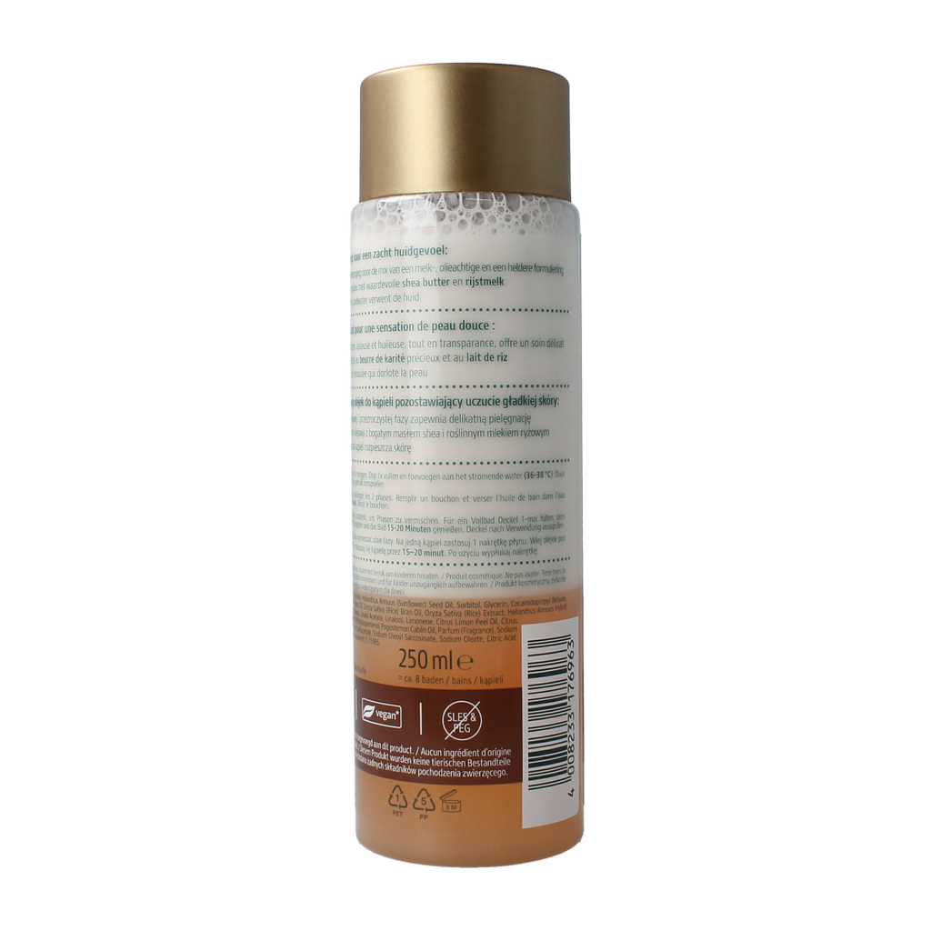 Kneipp 2-fasen oil & milk bad shea & rice milk 250.00 Milliliter
