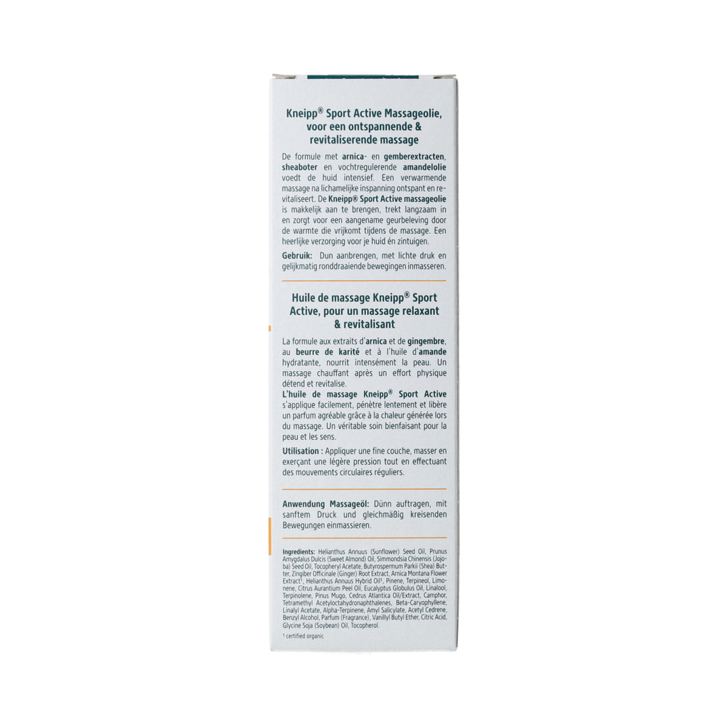 Kneipp Sport active massageolie 100.00 Milliliter