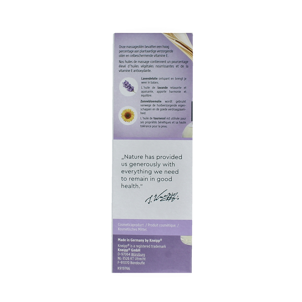 Kneipp Massageolie relaxing lavendel 100.00 Milliliter