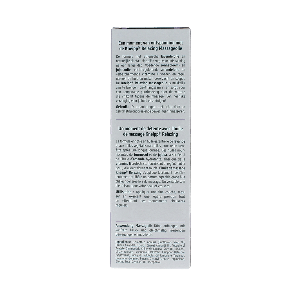 Kneipp Massageolie relaxing lavendel 100.00 Milliliter