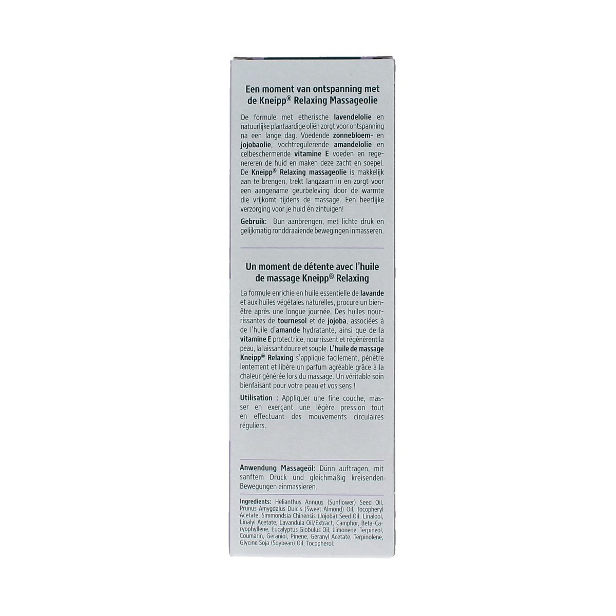 Kneipp Massageolie relaxing lavendel 100.00 Milliliter