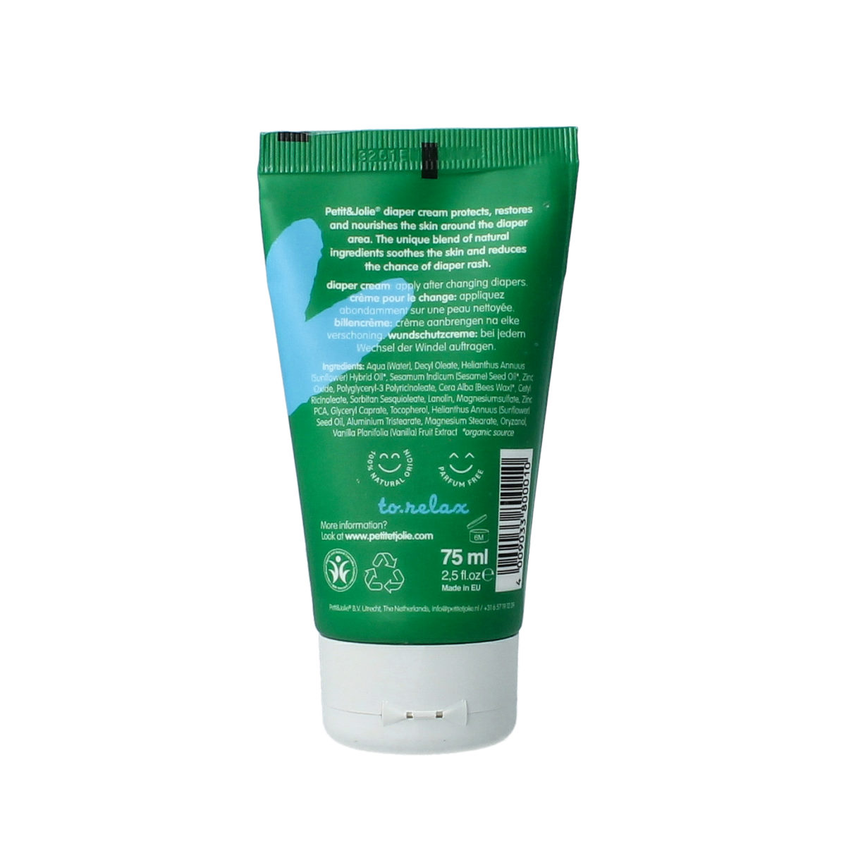 Petit & Jolie Diaper cream / zinkzalf 75.00 Milliliter
