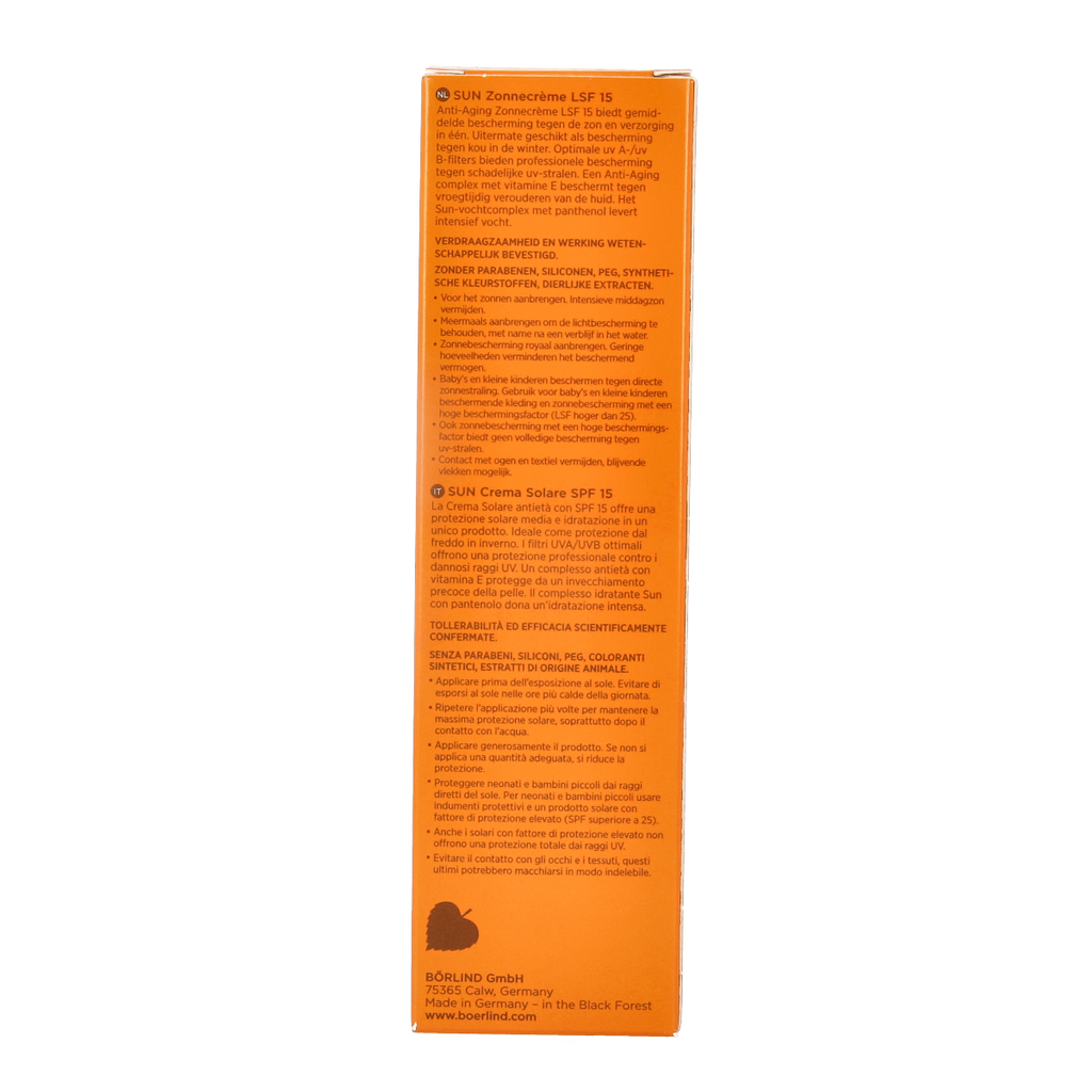 Borlind Zonnecreme LSF15 75.00 Milliliter