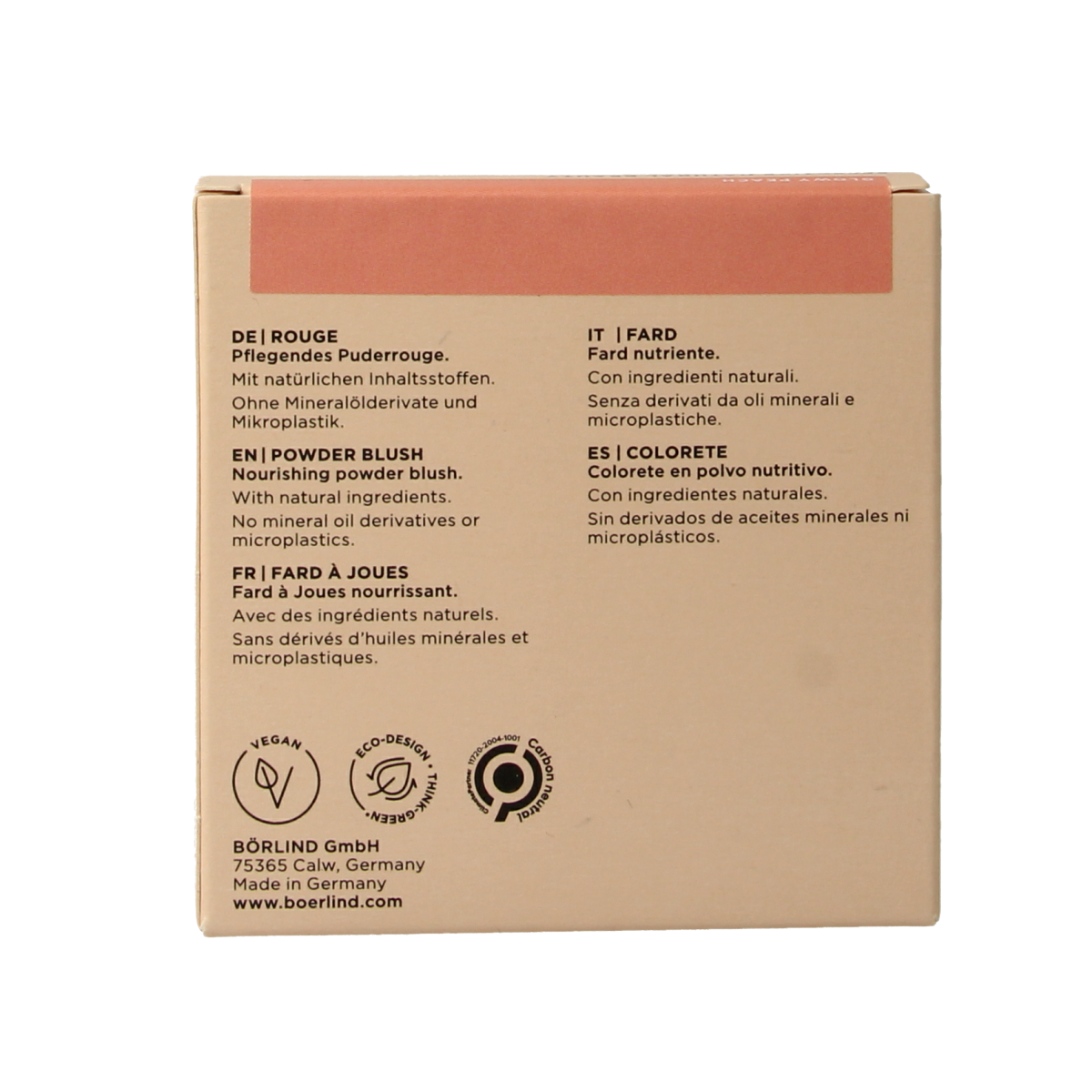 Borlind Blush powder glowy peach 5.00 Gram