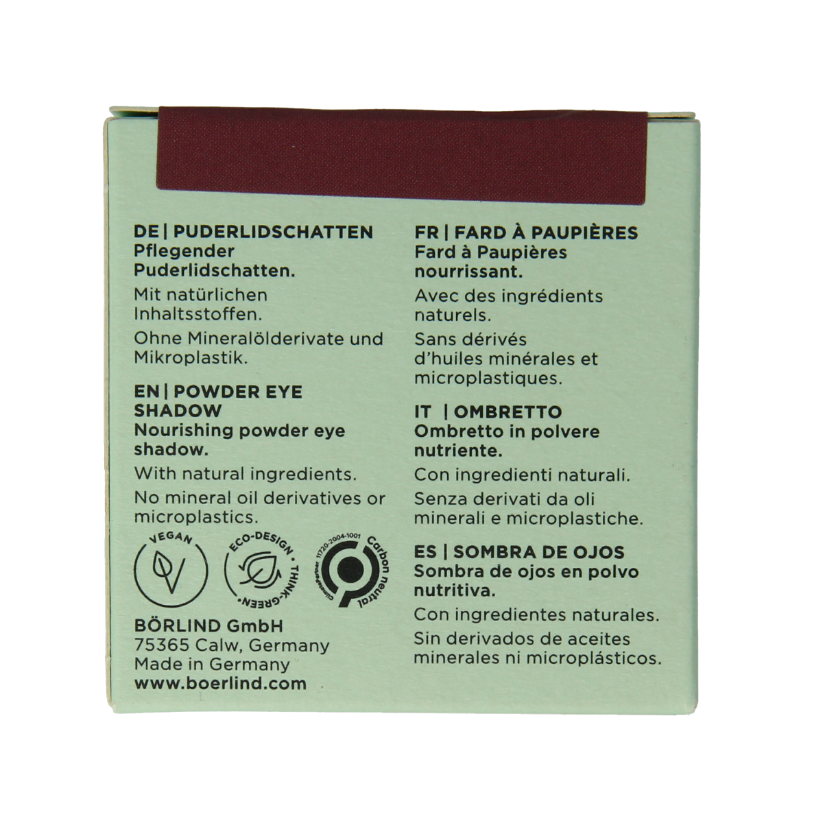 Borlind Eyeshadow powder matt truffle plum 1.00 Stuks