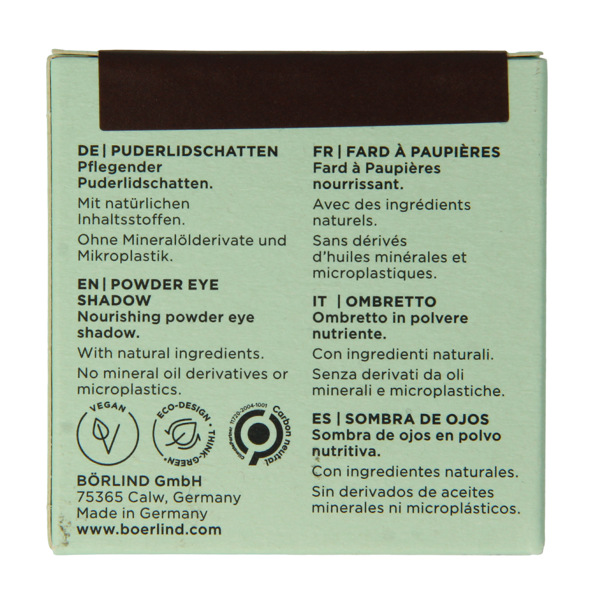 Borlind Eyeshadow powder mocha 1.00 Stuks