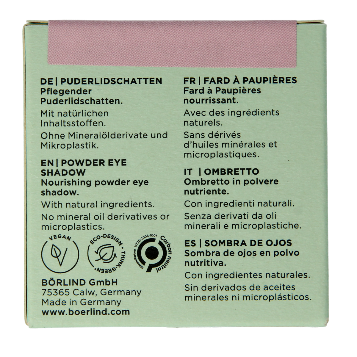 Borlind Eyeshadow powder light rose 1.00 Stuks