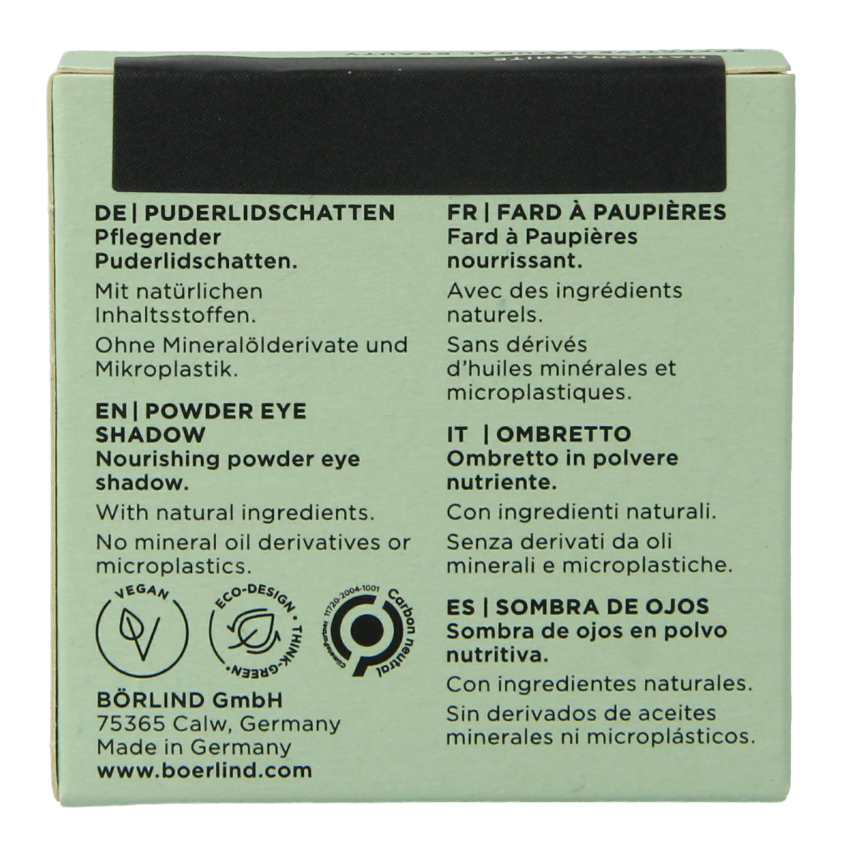 Borlind Eyeshadow powder matt graphite 1.00 Stuks