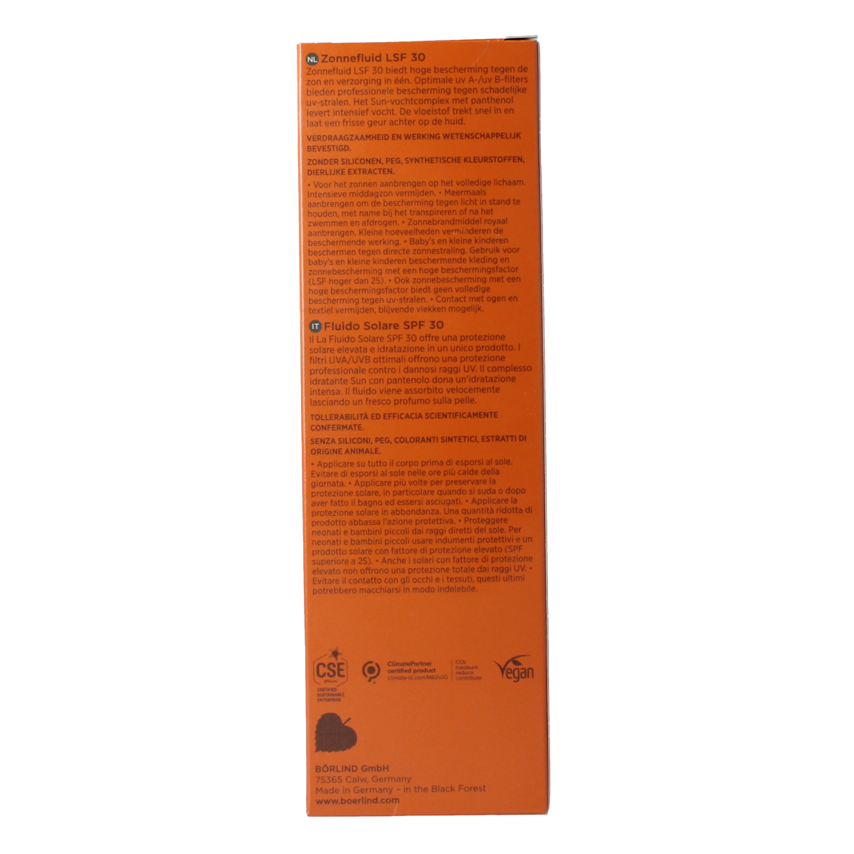 Borlind Body suncare fluid SPF30 200.00 Milliliter