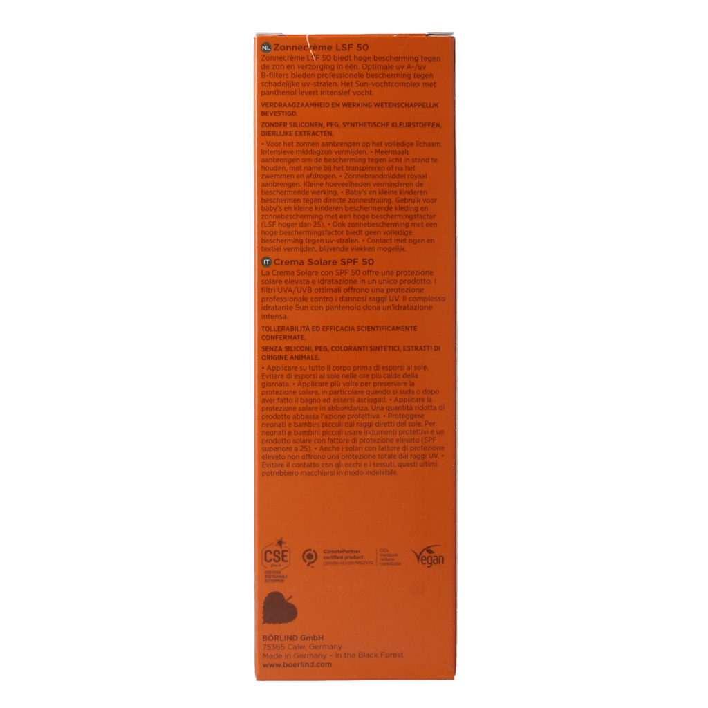 Borlind Body suncare creme SPF50 200.00 Milliliter