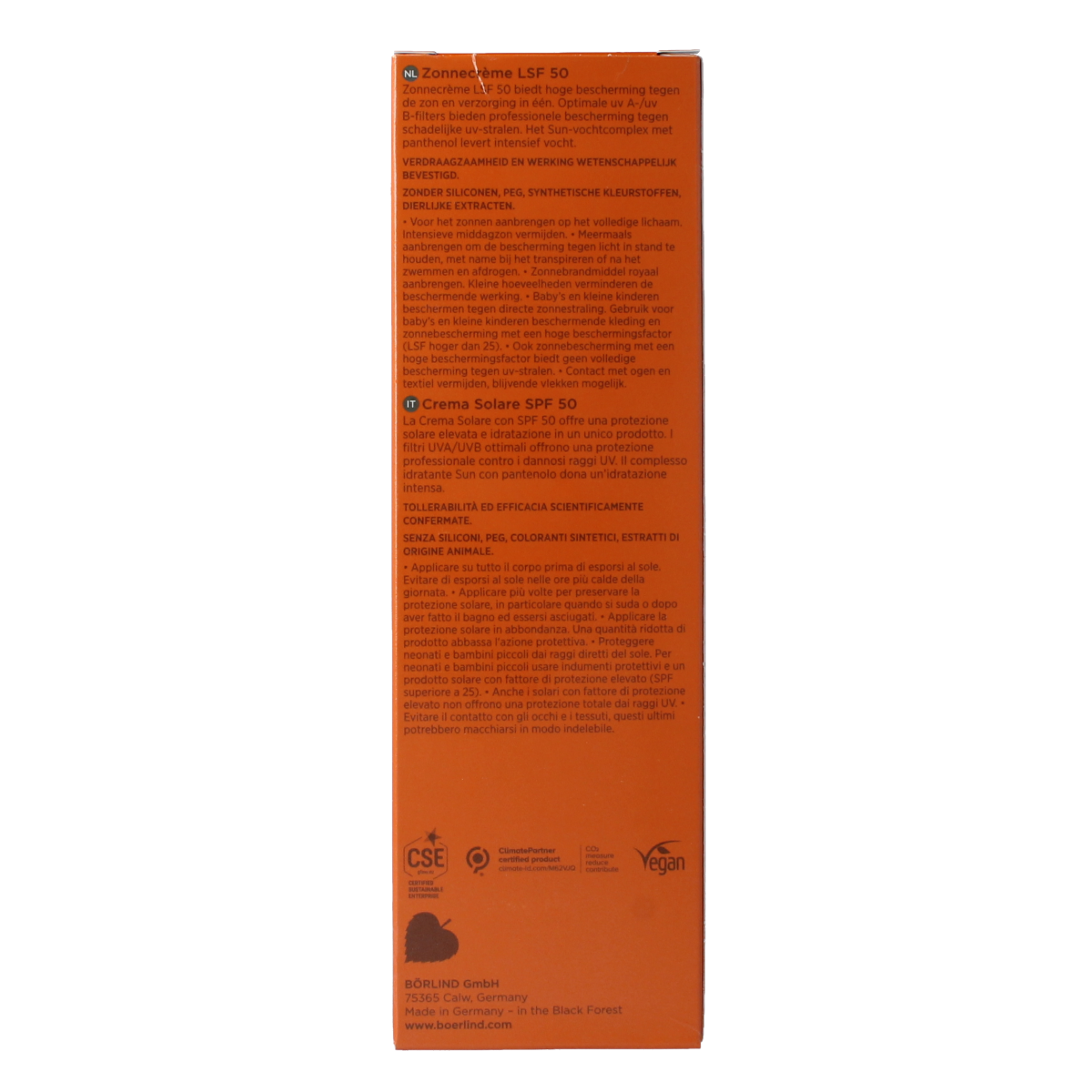 Borlind Body suncare creme SPF50 200.00 Milliliter