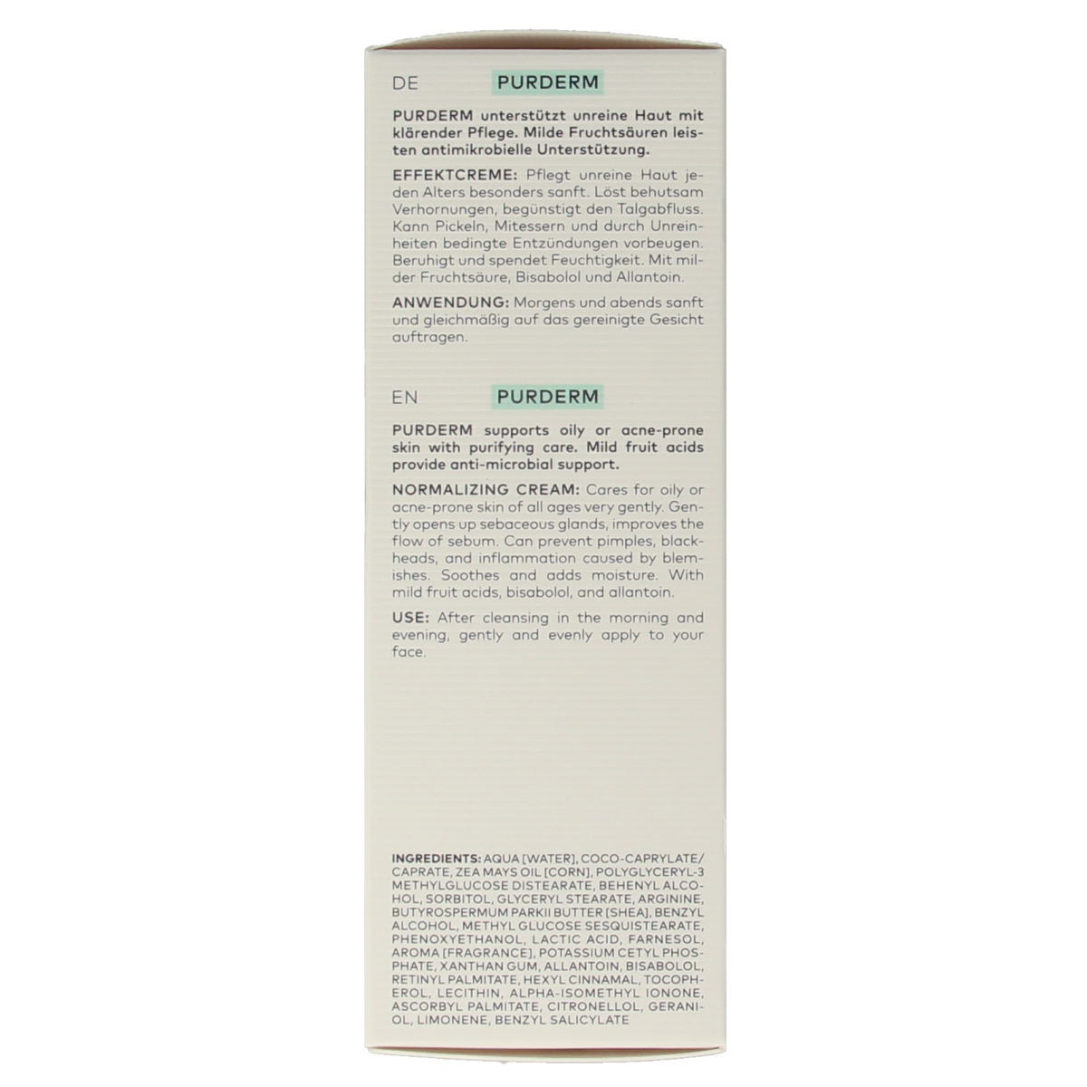 Dado Sens Purderm normalizing cream bio 50.00 Milliliter