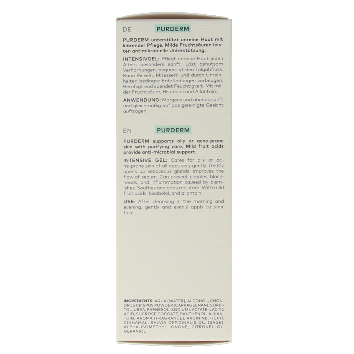 Dado Sens Purderm intensive gel bio 50.00 Milliliter