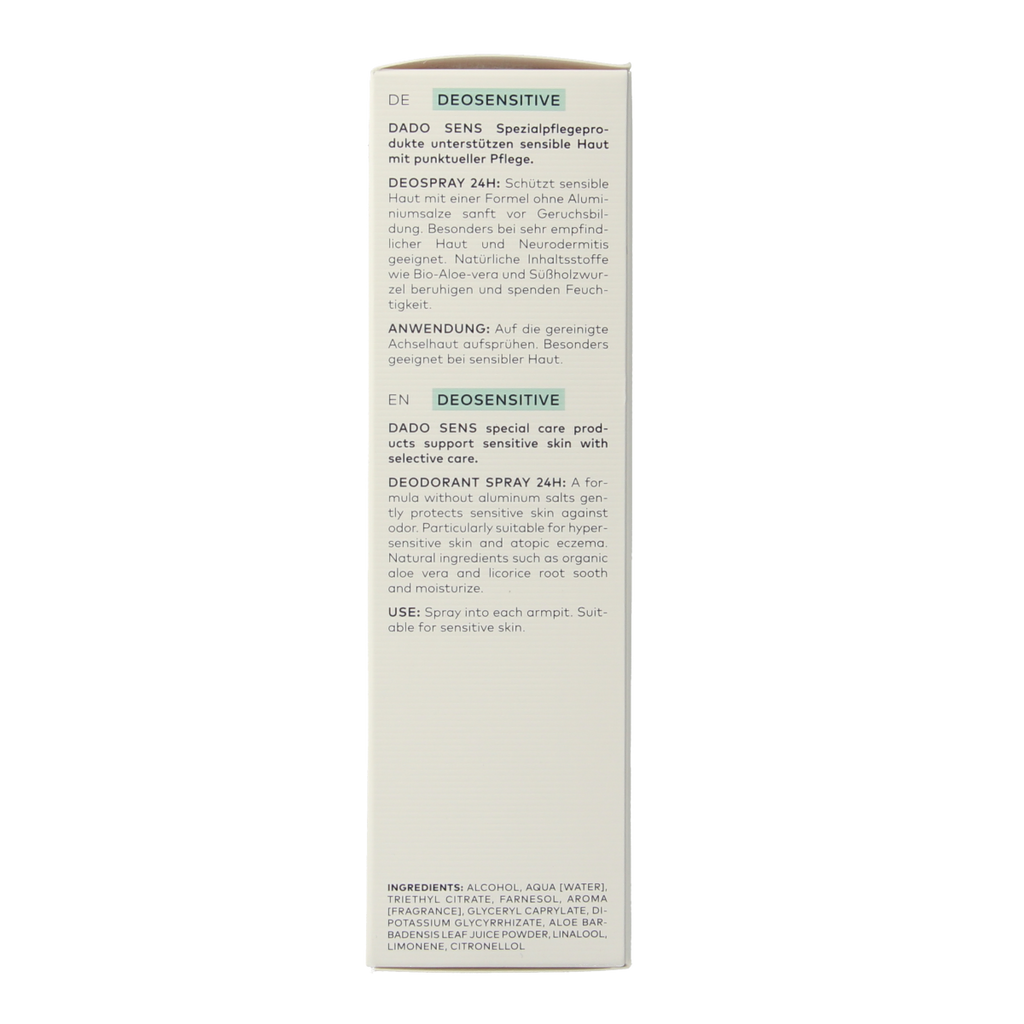 Dado Sens Deosensitive deodorant spray bio 75.00 Milliliter