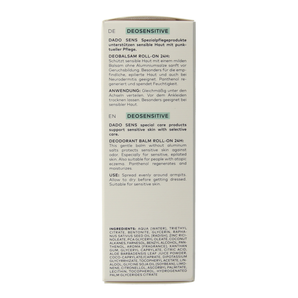 Dado Sens Deosensitive deodorant balm bio 50.00 Milliliter