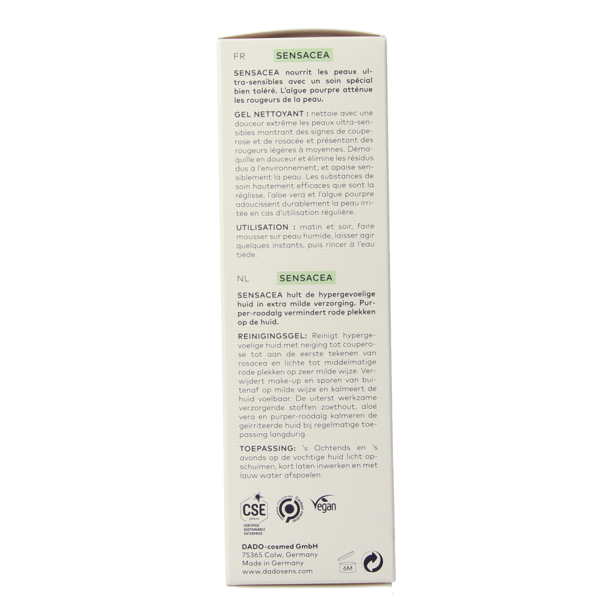 Dado Sens Sensacea cleansing gel bio 100.00 Milliliter