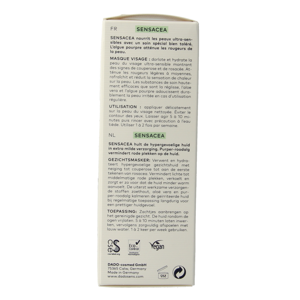 Dado Sens Sensacea facial mask bio 50.00 Milliliter