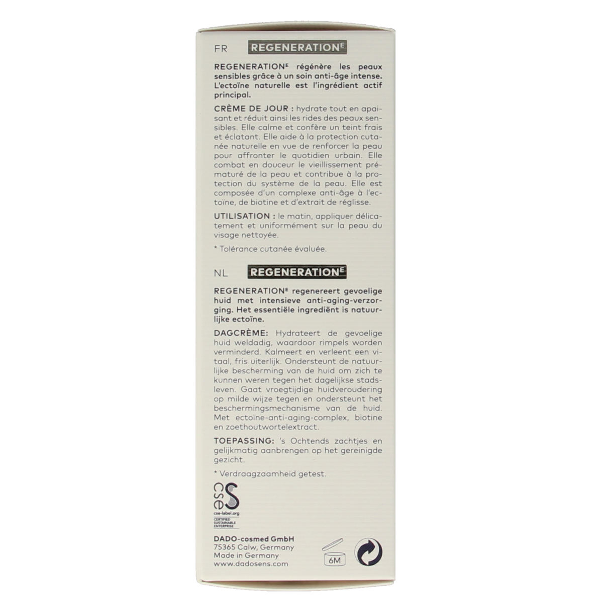 Dado Sens Regeneration E day cream 50.00 Milliliter