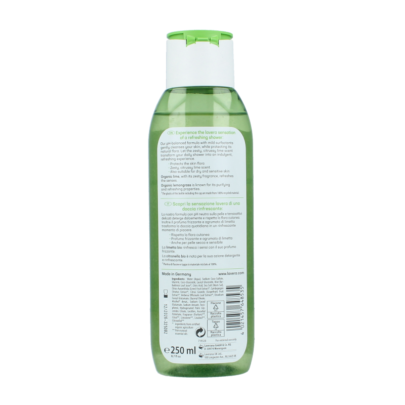 Lavera Douchegel / body wash refreshing bio 250 Milliliter
