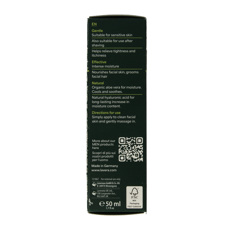 Lavera Men sensitiv moisturizing cream bio 50 Milliliter