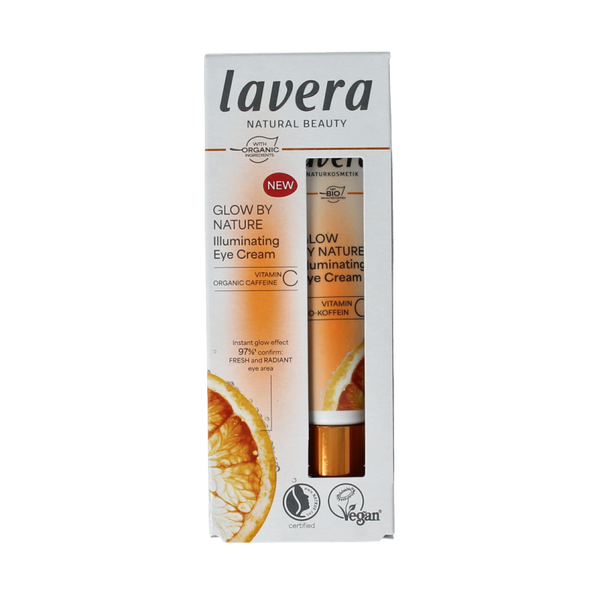 Lavera Glow by nature illuminating eye creme 15 Milliliter