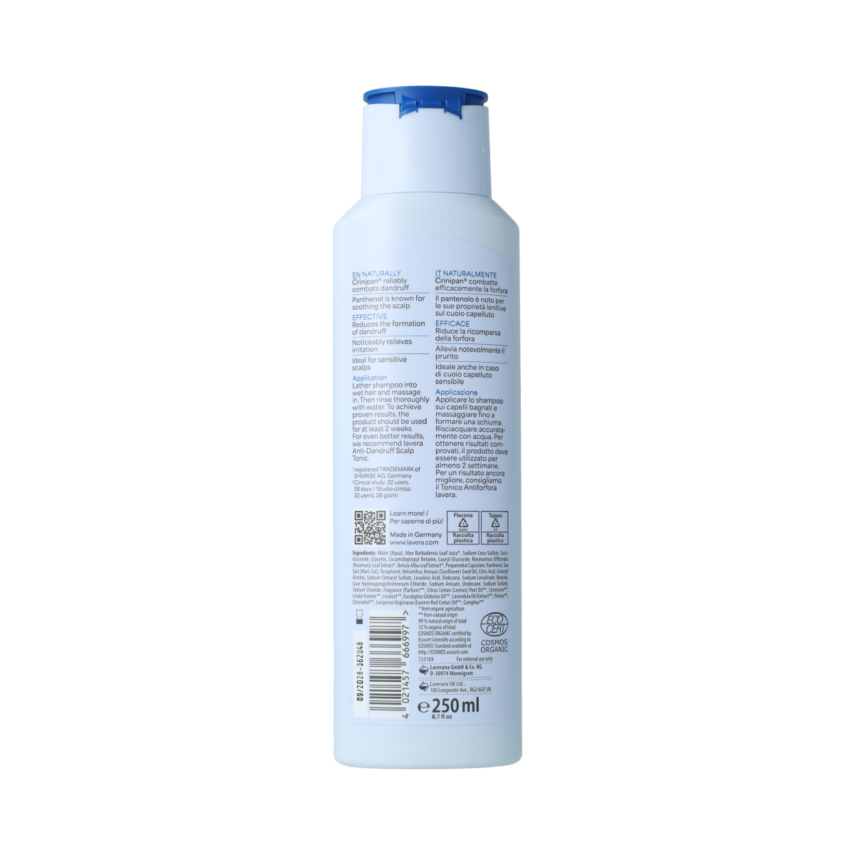 Lavera Shampoo Anti-Dandruff 250.00 Milliliter