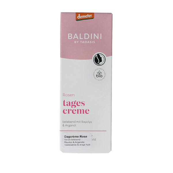Baldini Dagcreme rijk rose bio demeter 50.00 Milliliter