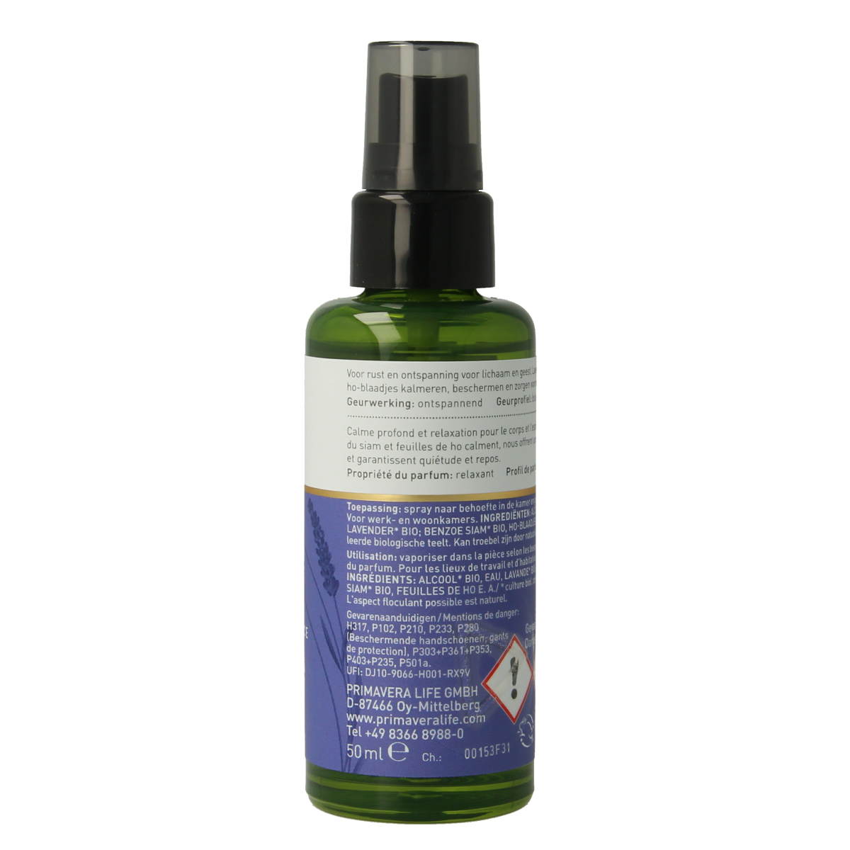 Primavera Roomspray relaxed bio 50.00 Milliliter