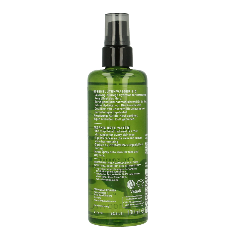 Primavera Rose water bio 100 Milliliter