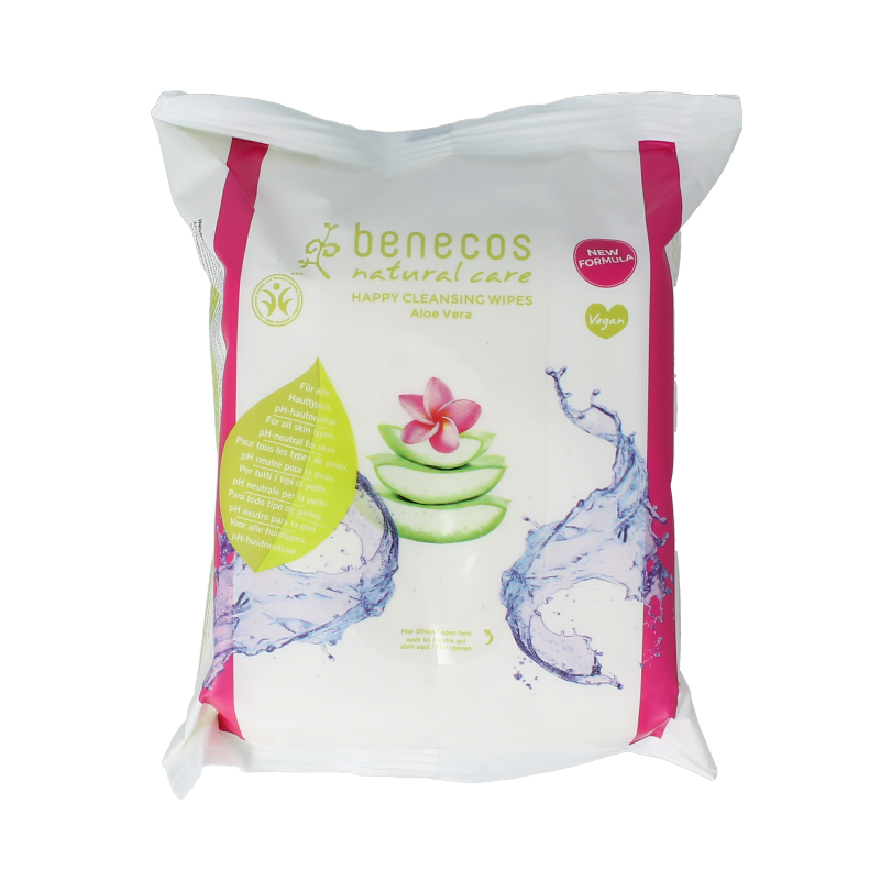 Benecos natural beauty Vegan happy reinigingsdoekjes 25 Stuks