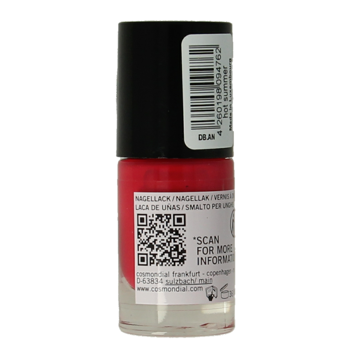 Benecos natural beauty Vegan nail polish hot summer 20-free plantbased 5.00 Milliliter
