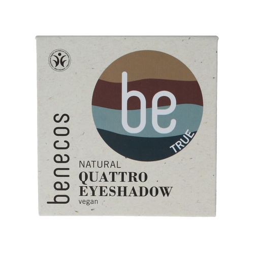 Benecos natural beauty Natural eyeshadow quantro true blue 1.00 Stuks