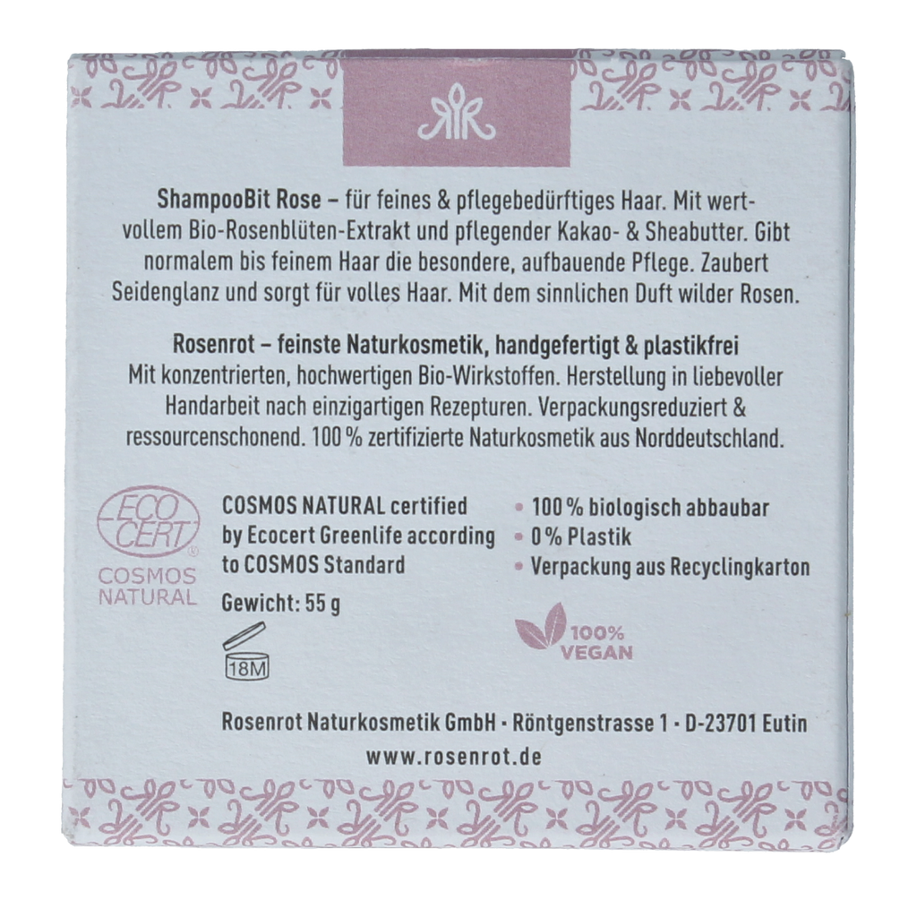 Rosenrot Solid shampoo rose 55.00 Gram