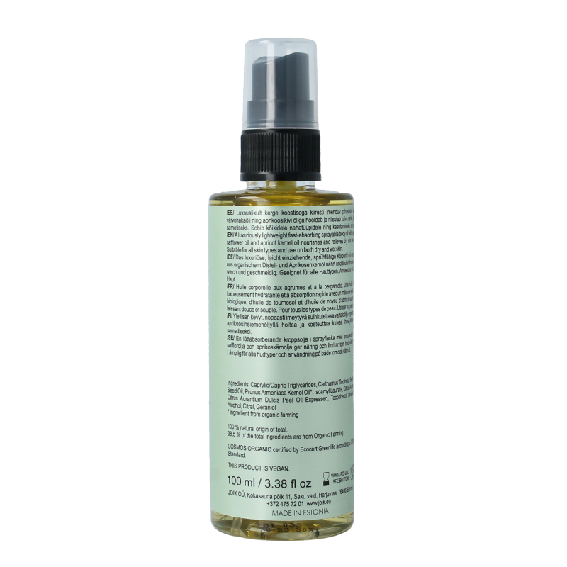Joik Organics Citrus & bergamot body oil 100 Milliliter