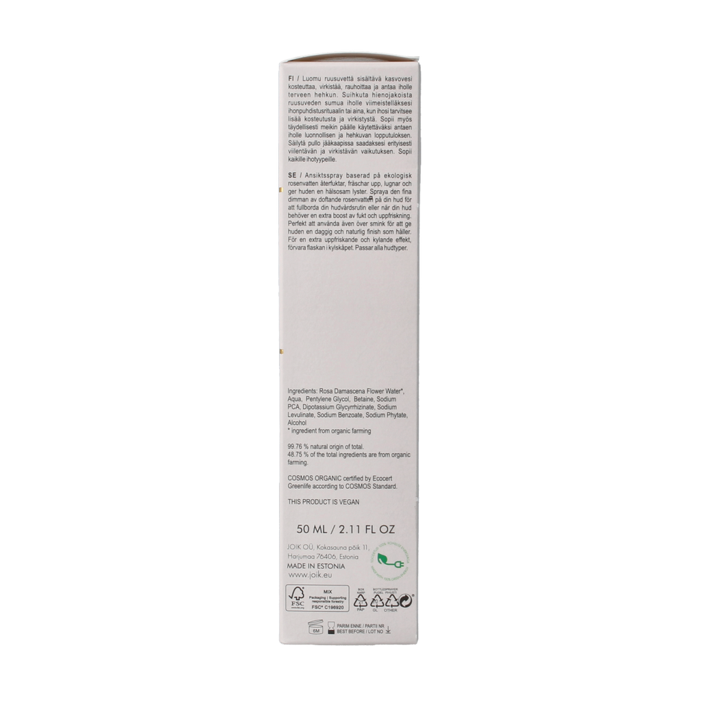 Joik Organics Re-boost glow rose beauty mist 50.00 Milliliter