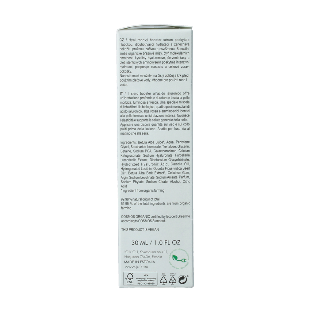 Joik Organics Moisture magnet booster serum hyaluronic acid 30.00 Milliliter