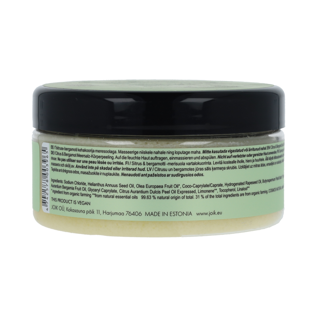 Joik Organics Citrus & bergamot sea salt scrub organic vegan 240.00 Gram