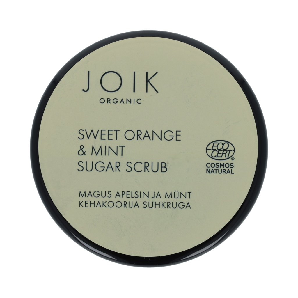 Joik Organics Sweet orange & mint sugar scrub vegan 210.00 Gram