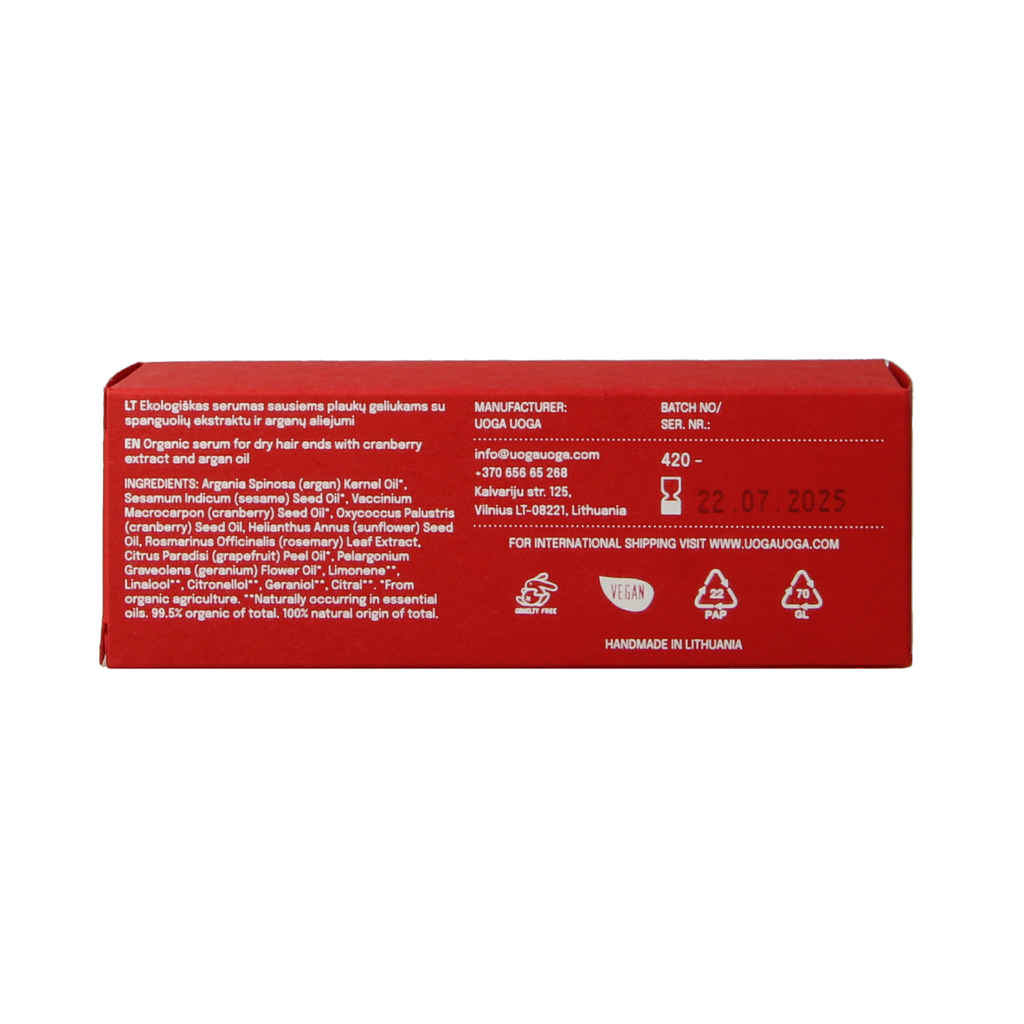 Uoga Uoga Hair serum intense vegan 15.00 Milliliter