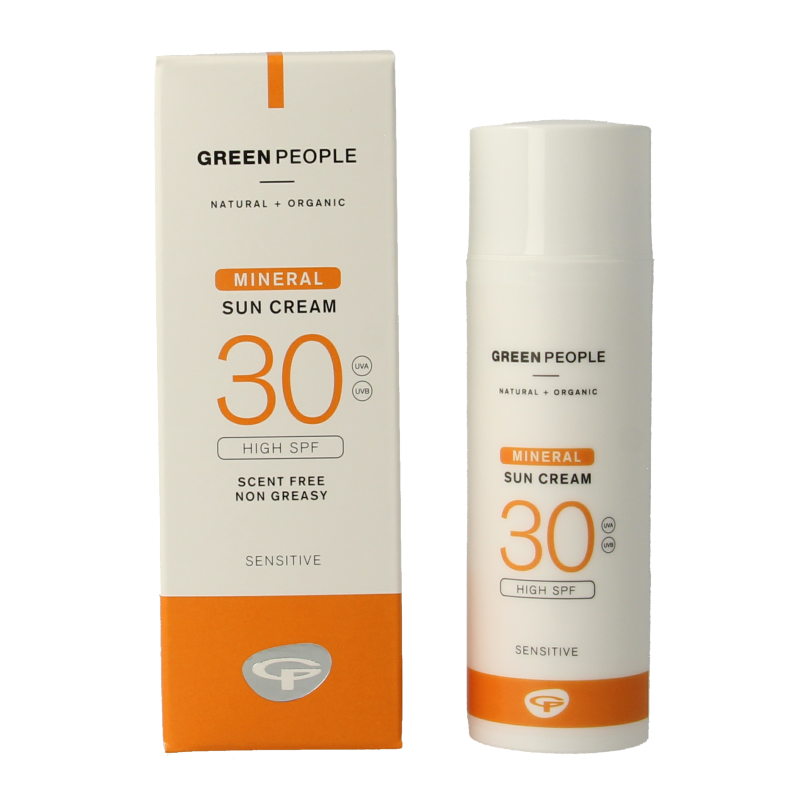 Green People Suncream scent free mineral SPF30 50 Milliliter
