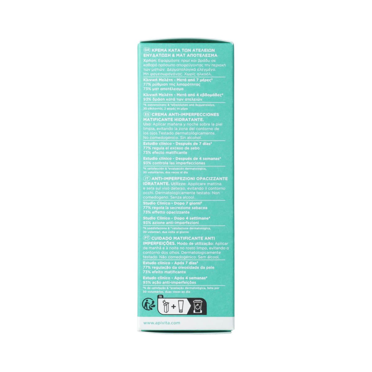 APIVITA Just bee clear moisturizer 40.00 Milliliter