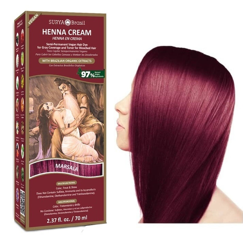 Surya Brasil Henna Hair Color Cream Marsala 70.00 Milliliter extra image