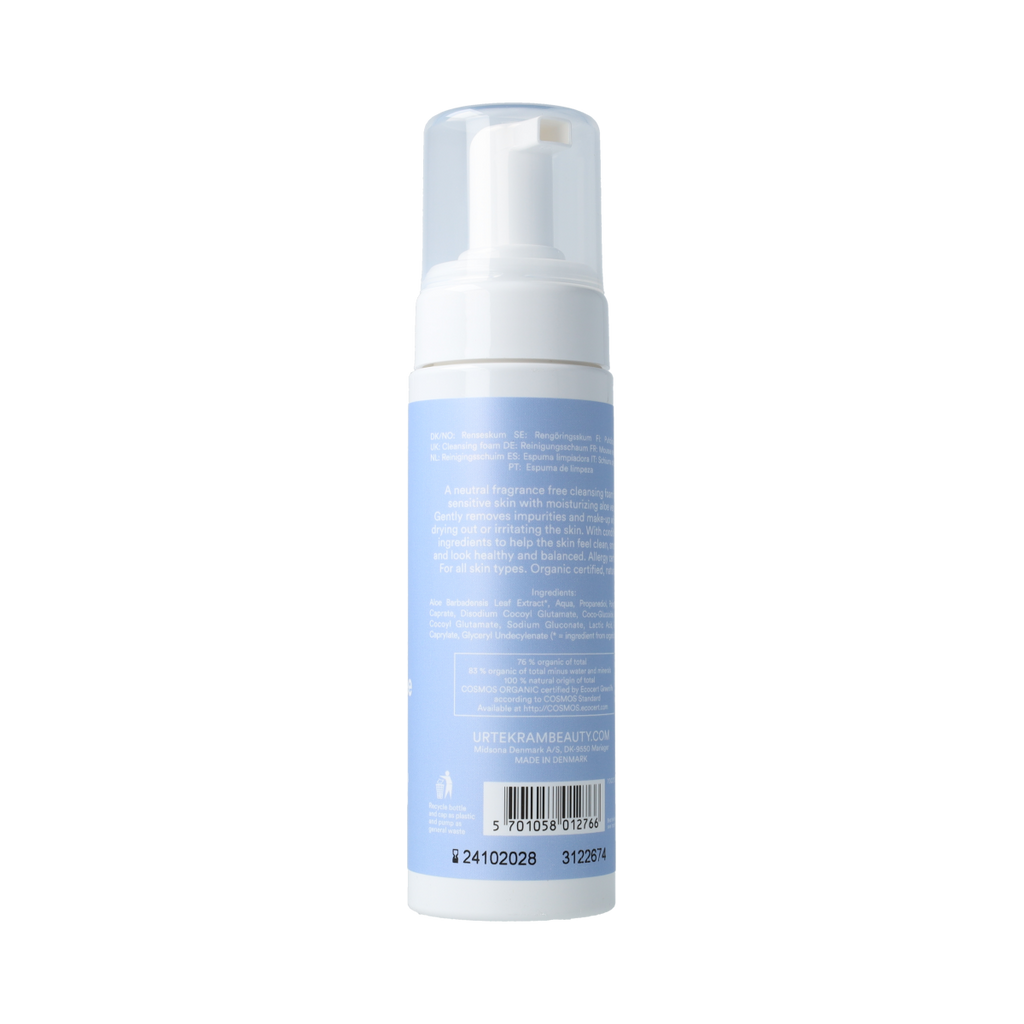 Urtekram Fragrance Free Reinigingsmousse – gevoelige huid 150.00 Milliliter