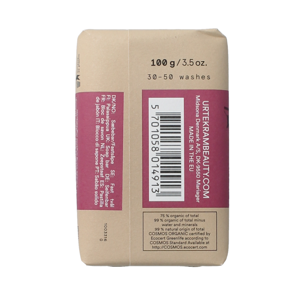 Urtekram Rozen stukje zeep bio 100.00 Gram