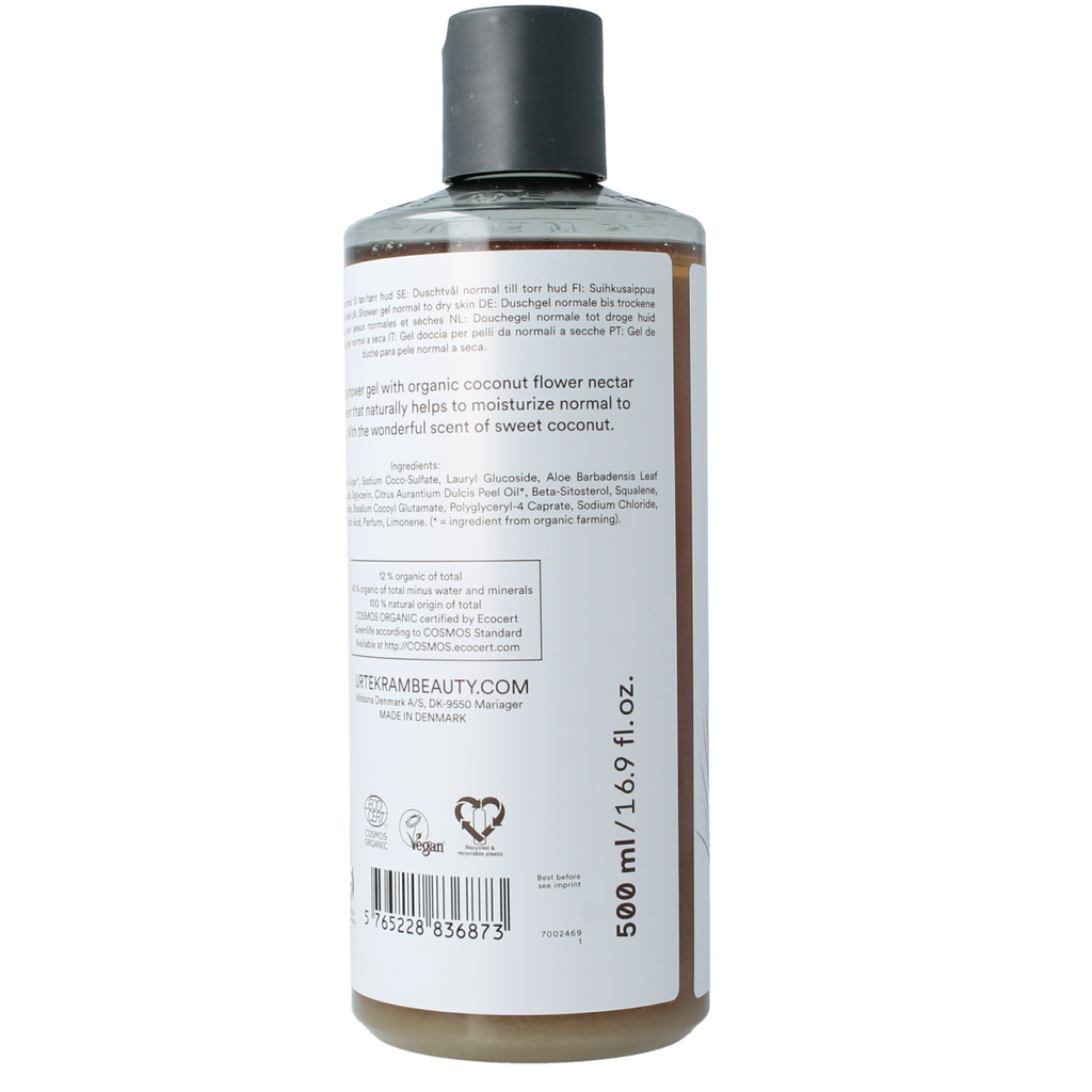 Urtekram Douchegel kokosnoot 500.00 Milliliter