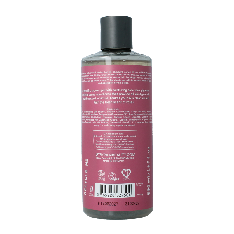 Urtekram Douchegel rozen 500 Milliliter