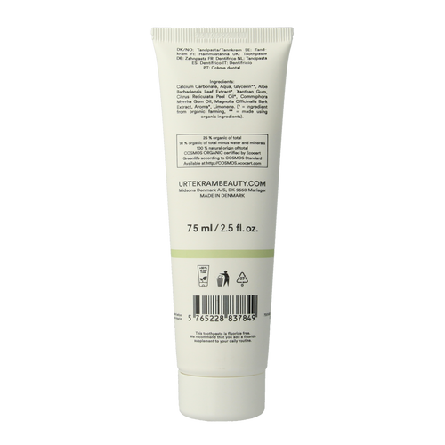 Urtekram Tandpasta aloe vera 75.00 Milliliter