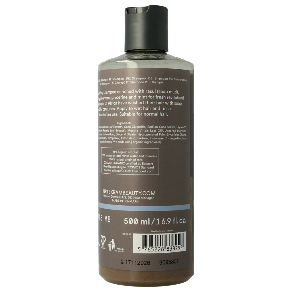 Urtekram Shampoo rhassoul 500.00 Milliliter
